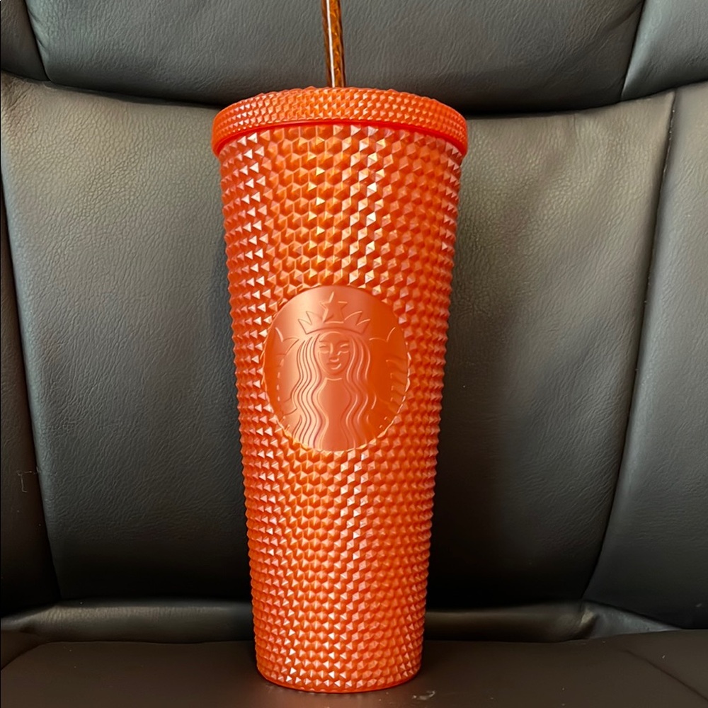 New Starbucks bumpy studded iridescence orange 24 oz tumbler